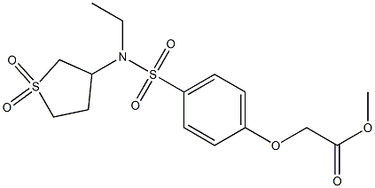 methyl 2-[4-[(1,1-dioxothiolan-3-yl)-ethylsulfamoyl]phenoxy]acetate 结构式