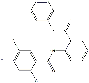 2-chloro-4,5-difluoro-N-[2-(2-phenylacetyl)phenyl]benzamide Struktur