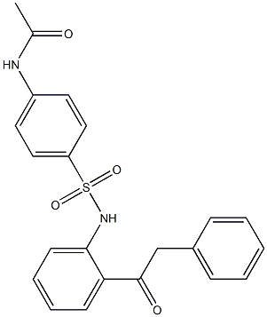 N-[4-[[2-(2-phenylacetyl)phenyl]sulfamoyl]phenyl]acetamide,,结构式