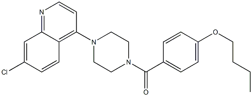 (4-butoxyphenyl)-[4-(7-chloroquinolin-4-yl)piperazin-1-yl]methanone Struktur