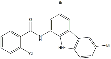 2-chloro-N-(3,6-dibromo-9H-carbazol-1-yl)benzamide