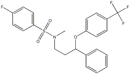 4-fluoro-N-methyl-N-[3-phenyl-3-[4-(trifluoromethyl)phenoxy]propyl]benzenesulfonamide 化学構造式