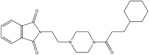 2-[2-[4-(3-cyclohexylpropanoyl)piperazin-1-yl]ethyl]isoindole-1,3-dione Structure