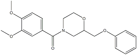 (3,4-dimethoxyphenyl)-[2-(phenoxymethyl)morpholin-4-yl]methanone Struktur