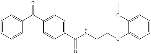 4-benzoyl-N-[2-(2-methoxyphenoxy)ethyl]benzamide Struktur