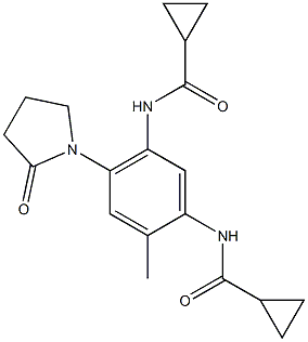 N-[5-(cyclopropanecarbonylamino)-2-methyl-4-(2-oxopyrrolidin-1-yl)phenyl]cyclopropanecarboxamide Structure