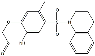 6-(3,4-dihydro-2H-quinolin-1-ylsulfonyl)-7-methyl-4H-1,4-benzoxazin-3-one 结构式