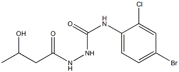 1-(4-bromo-2-chlorophenyl)-3-(3-hydroxybutanoylamino)urea Structure