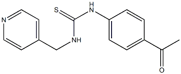 1-(4-acetylphenyl)-3-(pyridin-4-ylmethyl)thiourea Struktur