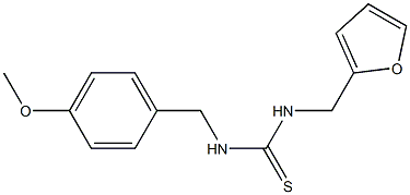 1-(furan-2-ylmethyl)-3-[(4-methoxyphenyl)methyl]thiourea Structure