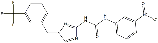 1-(3-nitrophenyl)-3-[1-[[3-(trifluoromethyl)phenyl]methyl]-1,2,4-triazol-3-yl]urea Structure