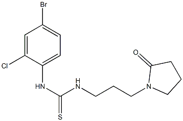 1-(4-bromo-2-chlorophenyl)-3-[3-(2-oxopyrrolidin-1-yl)propyl]thiourea Struktur