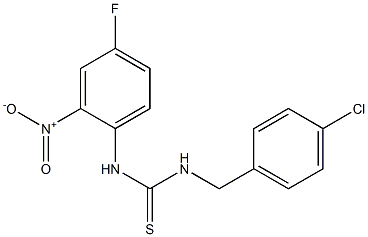 1-[(4-chlorophenyl)methyl]-3-(4-fluoro-2-nitrophenyl)thiourea Structure