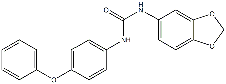 1-(1,3-benzodioxol-5-yl)-3-(4-phenoxyphenyl)urea Structure