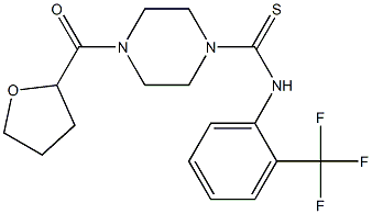 4-(oxolane-2-carbonyl)-N-[2-(trifluoromethyl)phenyl]piperazine-1-carbothioamide Structure