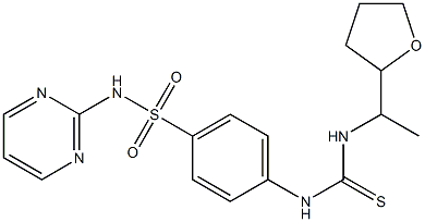 1-[1-(oxolan-2-yl)ethyl]-3-[4-(pyrimidin-2-ylsulfamoyl)phenyl]thiourea Structure