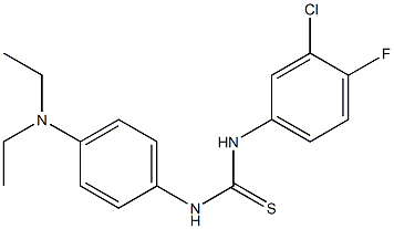 1-(3-chloro-4-fluorophenyl)-3-[4-(diethylamino)phenyl]thiourea Structure