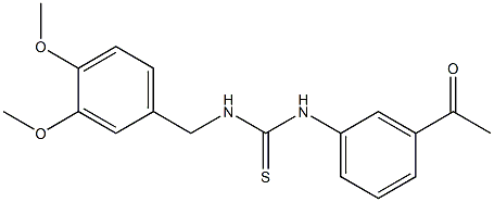 1-(3-acetylphenyl)-3-[(3,4-dimethoxyphenyl)methyl]thiourea 化学構造式