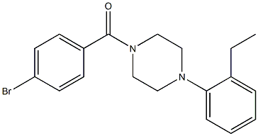 (4-bromophenyl)-[4-(2-ethylphenyl)piperazin-1-yl]methanone Struktur