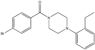 (4-bromophenyl)-[4-(2-ethylphenyl)piperazin-1-yl]methanone Structure