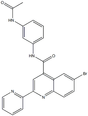 N-(3-acetamidophenyl)-6-bromo-2-pyridin-2-ylquinoline-4-carboxamide Structure