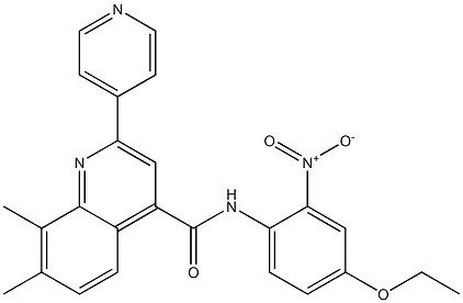 N-(4-ethoxy-2-nitrophenyl)-7,8-dimethyl-2-pyridin-4-ylquinoline-4-carboxamide Structure