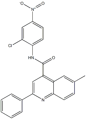 N-(2-chloro-4-nitrophenyl)-6-methyl-2-phenylquinoline-4-carboxamide Struktur