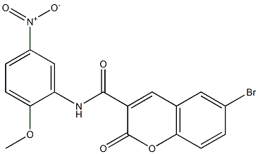 6-bromo-N-(2-methoxy-5-nitrophenyl)-2-oxochromene-3-carboxamide Structure