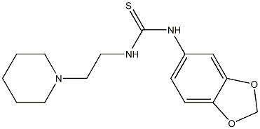 1-(1,3-benzodioxol-5-yl)-3-(2-piperidin-1-ylethyl)thiourea Structure