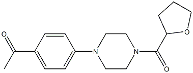 1-[4-[4-(oxolane-2-carbonyl)piperazin-1-yl]phenyl]ethanone Struktur