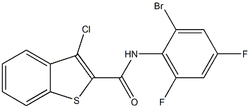 N-(2-bromo-4,6-difluorophenyl)-3-chloro-1-benzothiophene-2-carboxamide Structure