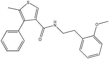 N-[2-(2-methoxyphenyl)ethyl]-5-methyl-4-phenylthiophene-3-carboxamide,,结构式