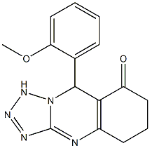 9-(2-methoxyphenyl)-5,6,7,9-tetrahydro-1H-tetrazolo[5,1-b]quinazolin-8-one Struktur