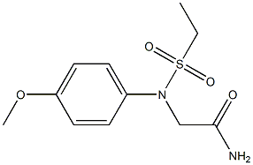 2-(N-ethylsulfonyl-4-methoxyanilino)acetamide Structure