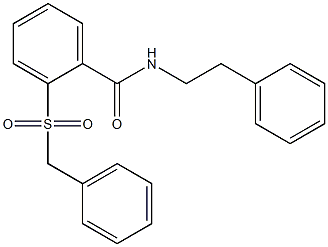 2-benzylsulfonyl-N-(2-phenylethyl)benzamide 化学構造式