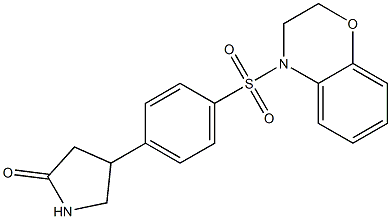 4-[4-(2,3-dihydro-1,4-benzoxazin-4-ylsulfonyl)phenyl]pyrrolidin-2-one 结构式