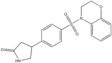 4-[4-(2,3-dihydro-1,4-benzoxazin-4-ylsulfonyl)phenyl]pyrrolidin-2-one|