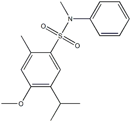 4-methoxy-N,2-dimethyl-N-phenyl-5-propan-2-ylbenzenesulfonamide 结构式