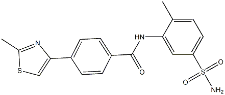 N-(2-methyl-5-sulfamoylphenyl)-4-(2-methyl-1,3-thiazol-4-yl)benzamide Structure