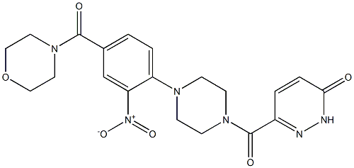 3-[4-[4-(morpholine-4-carbonyl)-2-nitrophenyl]piperazine-1-carbonyl]-1H-pyridazin-6-one Struktur