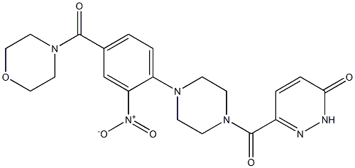 3-[4-[4-(morpholine-4-carbonyl)-2-nitrophenyl]piperazine-1-carbonyl]-1H-pyridazin-6-one,,结构式