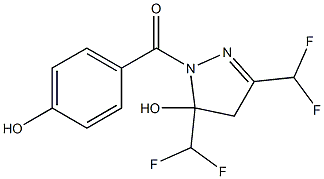 [3,5-bis(difluoromethyl)-5-hydroxy-4H-pyrazol-1-yl]-(4-hydroxyphenyl)methanone Structure