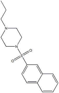 1-naphthalen-2-ylsulfonyl-4-propylpiperazine 结构式