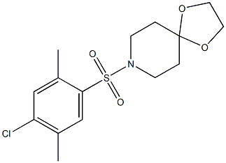 8-(4-chloro-2,5-dimethylphenyl)sulfonyl-1,4-dioxa-8-azaspiro[4.5]decane Structure