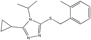 3-cyclopropyl-5-[(2-methylphenyl)methylsulfanyl]-4-propan-2-yl-1,2,4-triazole 结构式