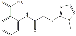 2-[[2-(1-methylimidazol-2-yl)sulfanylacetyl]amino]benzamide Structure