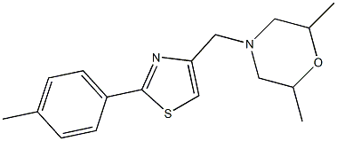 2,6-dimethyl-4-[[2-(4-methylphenyl)-1,3-thiazol-4-yl]methyl]morpholine Structure