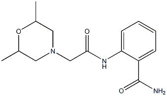 2-[[2-(2,6-dimethylmorpholin-4-yl)acetyl]amino]benzamide Structure