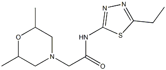 2-(2,6-dimethylmorpholin-4-yl)-N-(5-ethyl-1,3,4-thiadiazol-2-yl)acetamide