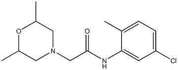 N-(5-chloro-2-methylphenyl)-2-(2,6-dimethylmorpholin-4-yl)acetamide Struktur